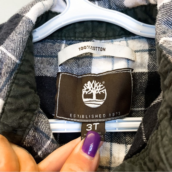 Timberland • Layered Look Plaid Button Down Shirt - Picture 5 of 6